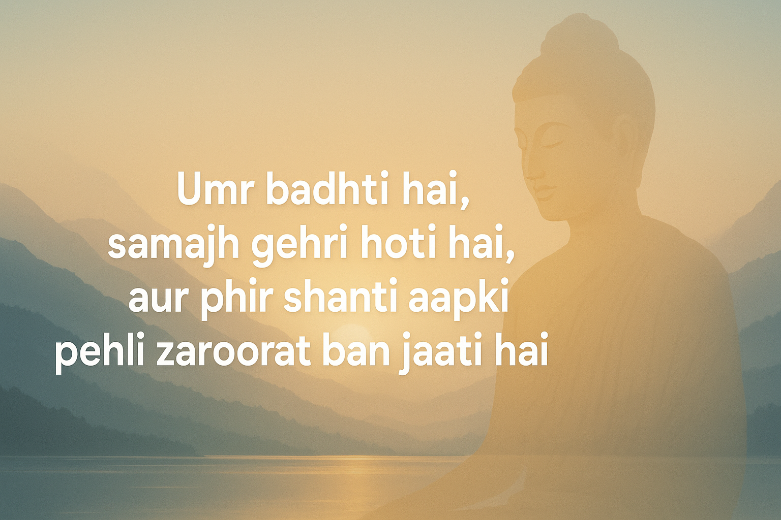 Umr badhti hai, samajh gehri hoti hai, aur phir shanti aapki pehli zaroorat ban jaati hai