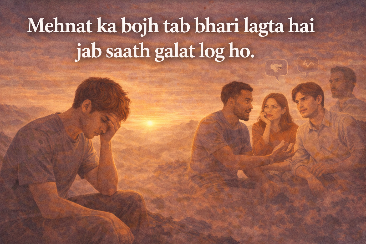 Mehnat ka bojh tab bhari lagta hai jab saath galat log ho