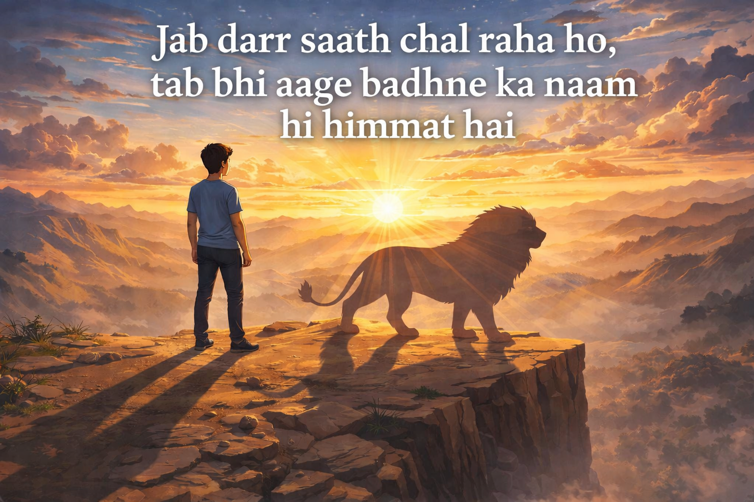 Jab darr saath chal raha ho, tab bhi aage badhne ka naam hi himmat hai