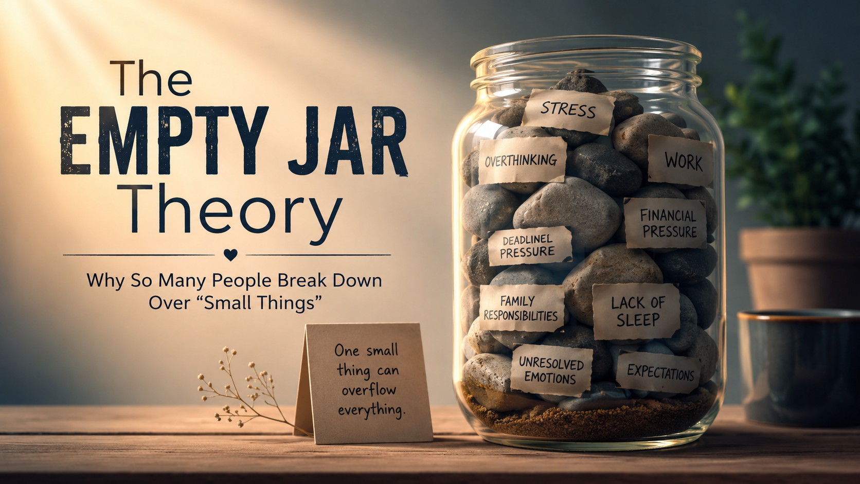 The Empty Jar Theory: Why People Don’t Really Break Over Small Things