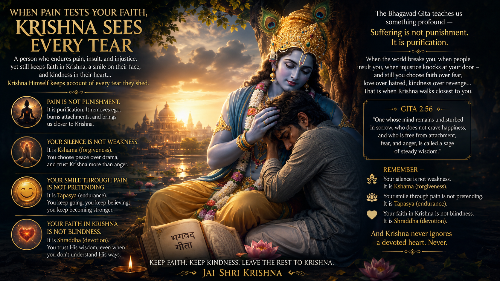 When Pain Tests Your Faith, Krishna Sees Every Tear