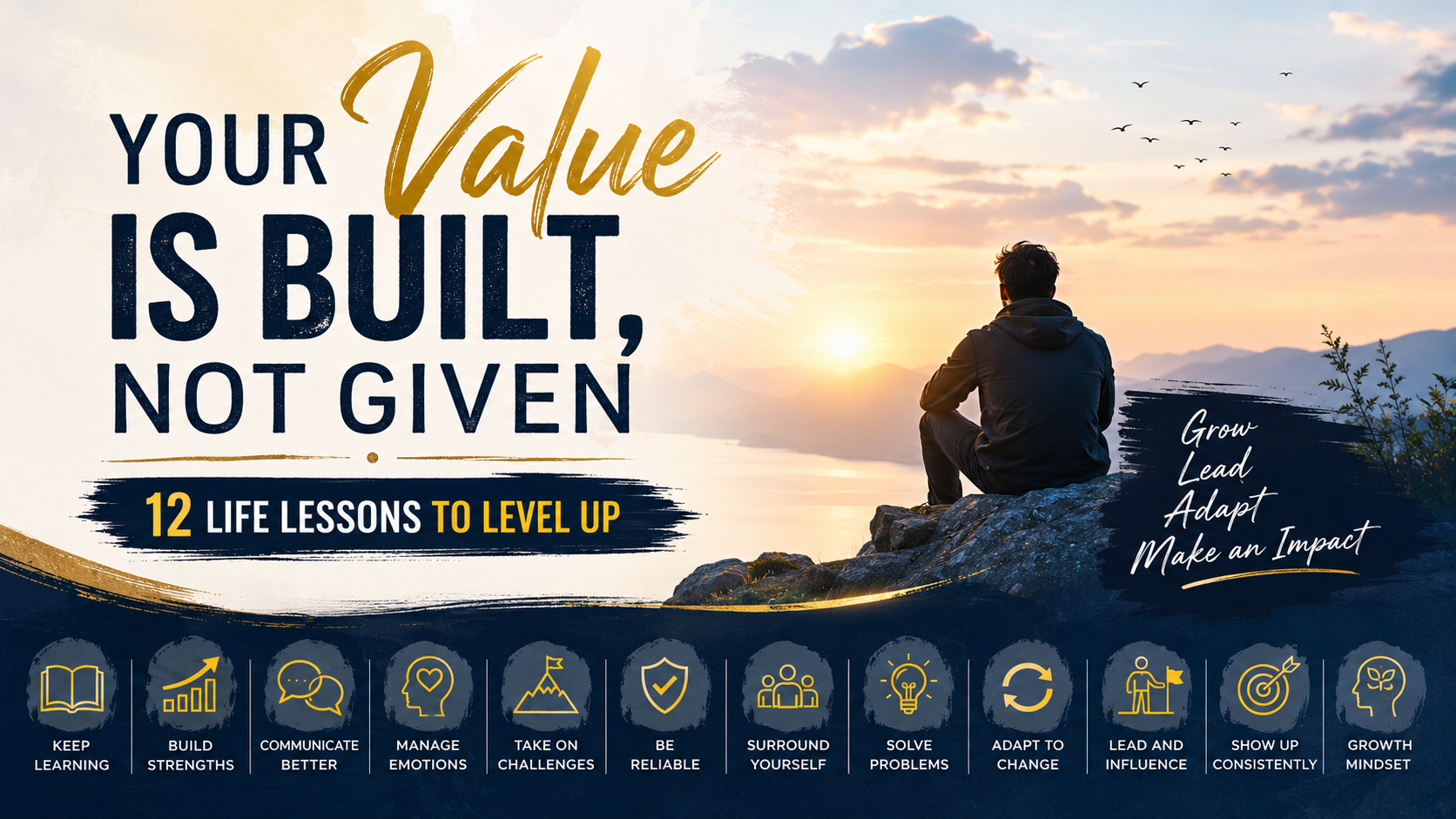 Your Value Is Built, Not Given: 12 Life Lessons That Actually Help You Level Up