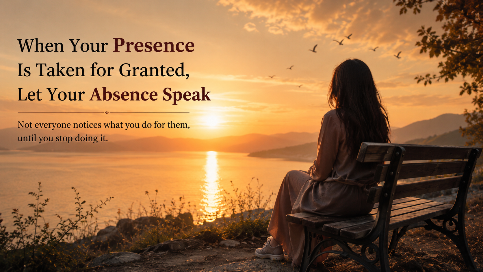 When Your Presence Is Taken for Granted, Let Your Absence Speak