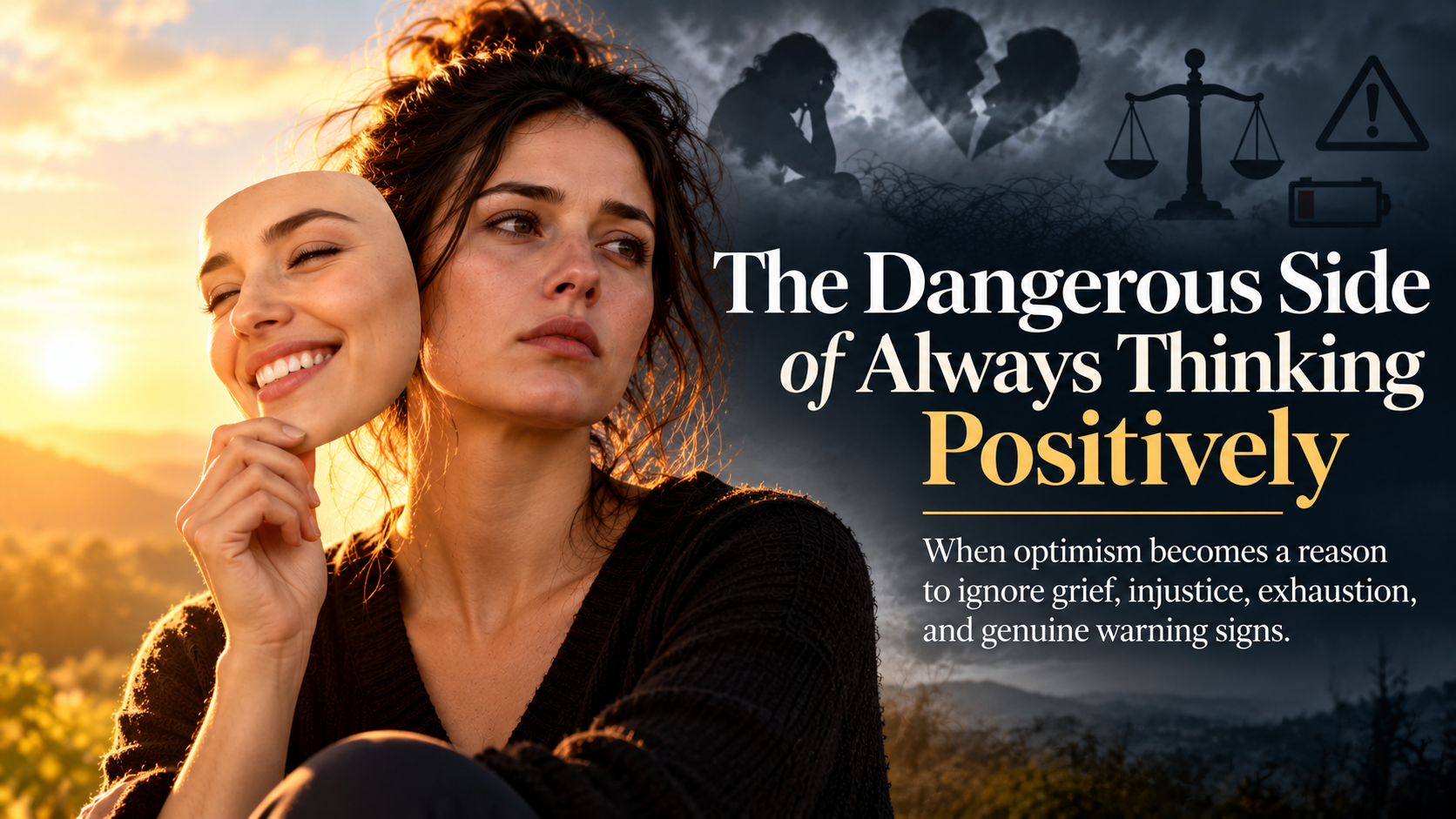 The Dangerous Side of Always Thinking Positively - When optimism becomes a reason to ignore grief, injustice, exhaustion, and genuine warning signs.